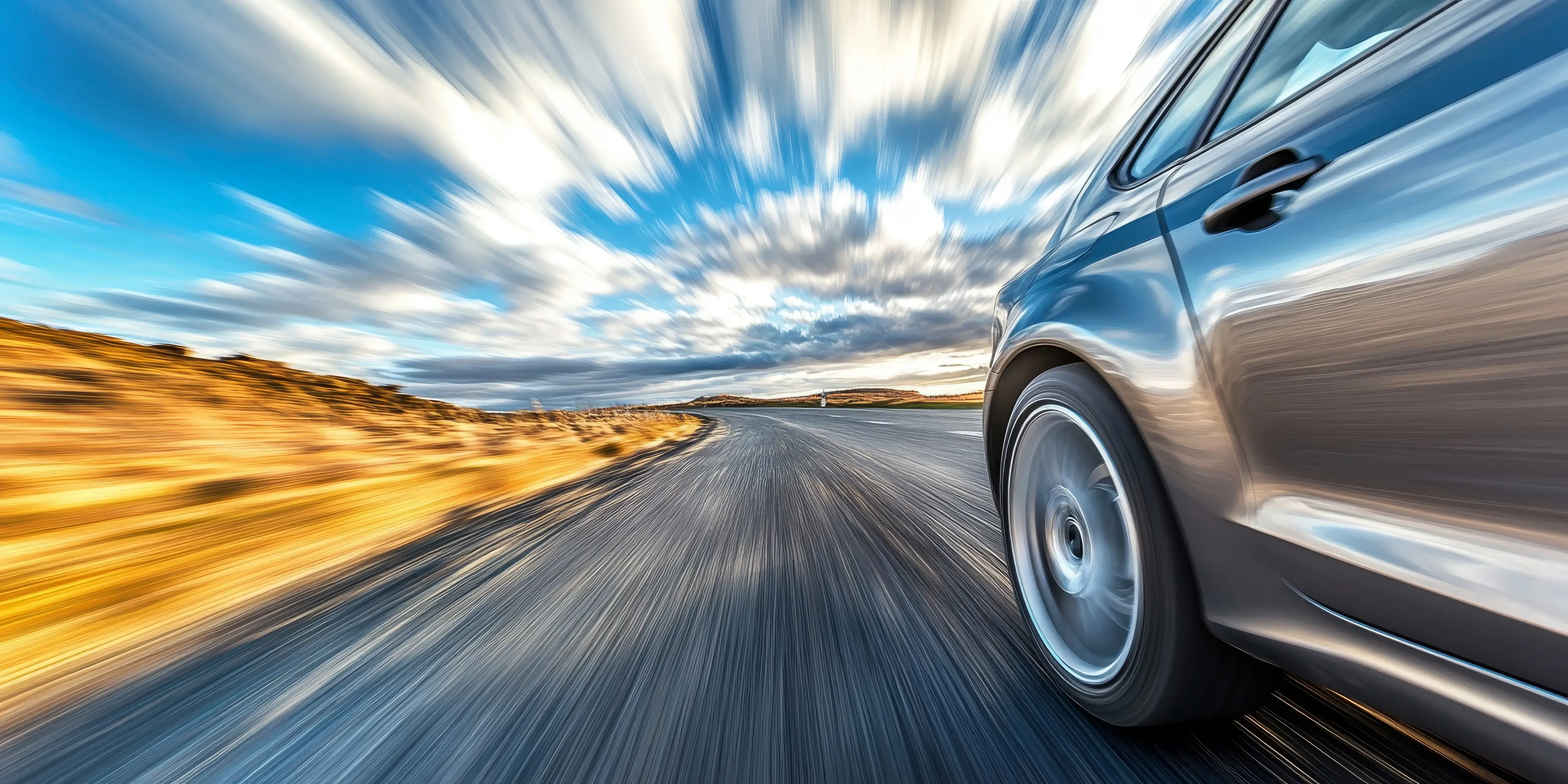 Moving Vehicle on Open Road